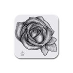 roze Rubber Square Coaster (4 pack)