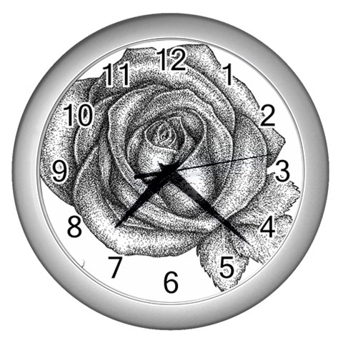 roze Wall Clock (Silver) from UrbanLoad.com Front