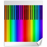 Rainbow Piano Keyboard  Canvas 8  x 10 