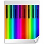 Rainbow Piano Keyboard  Canvas 16  x 20 