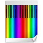 Rainbow Piano Keyboard  Canvas 18  x 24 