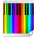Rainbow Piano Keyboard  Canvas 20  x 24 