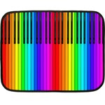 Rainbow Piano Keyboard  Double Sided Fleece Blanket (Mini)