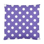 Polka Dots - White on Ube Violet Standard Cushion Case (One Side)