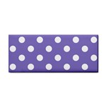 Polka Dots - White on Ube Violet Hand Towel