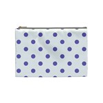 Polka Dots - Ube Violet on White Cosmetic Bag (M)