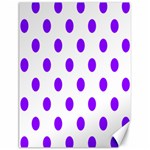 Polka Dots - Violet on White Canvas 12  x 16 