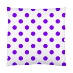 Polka Dots - Violet on White Standard Cushion Case (Two Sides)