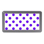 Polka Dots - Indigo Violet on White Memory Card Reader (Mini)