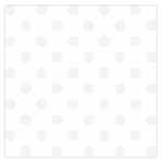 Polka Dots - White Smoke on White Large Satin Scarf (Square)
