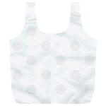 Polka Dots - White Smoke on White Full Print Recycle Bag (XL)