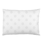 Polka Dots - White Smoke on White Pillow Case (Two Sides)