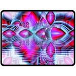 Crystal Northern Lights Palace, Abstract Ice  Fleece Blanket (Large) 