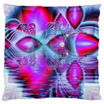 Crystal Northern Lights Palace, Abstract Ice  Large Flano Cushion Case (One Side)
