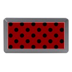 Polka Dots - Black on Dark Red Memory Card Reader (Mini)