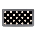 Polka Dots - Almond Brown on Black Memory Card Reader (Mini)
