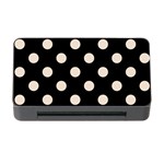 Polka Dots - Almond Brown on Black Memory Card Reader with CF