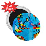 Happy day - blue 2.25  Magnets (100 pack) 