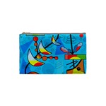 Happy day - blue Cosmetic Bag (Small) 