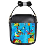 Happy day - blue Girls Sling Bags