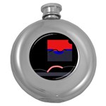 Geometrical abstraction Round Hip Flask (5 oz)