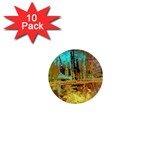 Autumn Landscape Impressionistic Design 1  Mini Buttons (10 pack) 