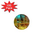 Autumn Landscape Impressionistic Design 1  Mini Buttons (100 pack) 