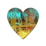 Autumn Landscape Impressionistic Design Heart Magnet