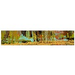 Autumn Landscape Impressionistic Design Flano Scarf (Small)