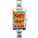 Christmas pattern Rectangle Italian Charm Watch