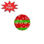 Christmas pattern 1  Mini Buttons (10 pack) 