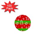 Christmas pattern 1  Mini Buttons (100 pack) 