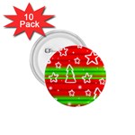 Christmas pattern 1.75  Buttons (10 pack)