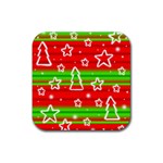 Christmas pattern Rubber Coaster (Square) 