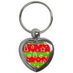 Christmas pattern Key Chains (Heart) 