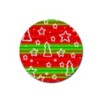 Christmas pattern Rubber Round Coaster (4 pack) 