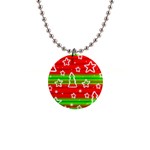Christmas pattern Button Necklaces