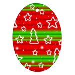 Christmas pattern Oval Ornament (Two Sides)