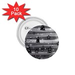 Gray Xmas magic 1.75  Buttons (10 pack)