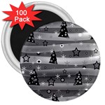 Gray Xmas magic 3  Magnets (100 pack)