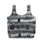 Gray Xmas magic Full Print Recycle Bags (M) 