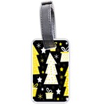 Yellow playful Xmas Luggage Tags (One Side) 