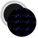 Xmas elegant blue snowflakes 3  Magnets
