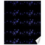 Xmas elegant blue snowflakes Canvas 8  x 10 