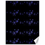 Xmas elegant blue snowflakes Canvas 12  x 16  
