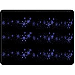Xmas elegant blue snowflakes Fleece Blanket (Large) 