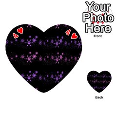 Purple elegant Xmas Playing Cards 54 (Heart)  from UrbanLoad.com Front - Heart4