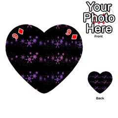 Purple elegant Xmas Playing Cards 54 (Heart)  from UrbanLoad.com Front - Diamond9