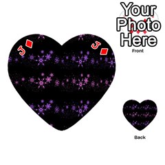 Jack Purple elegant Xmas Playing Cards 54 (Heart)  from UrbanLoad.com Front - DiamondJ