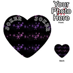 Purple elegant Xmas Playing Cards 54 (Heart)  from UrbanLoad.com Front - Joker1